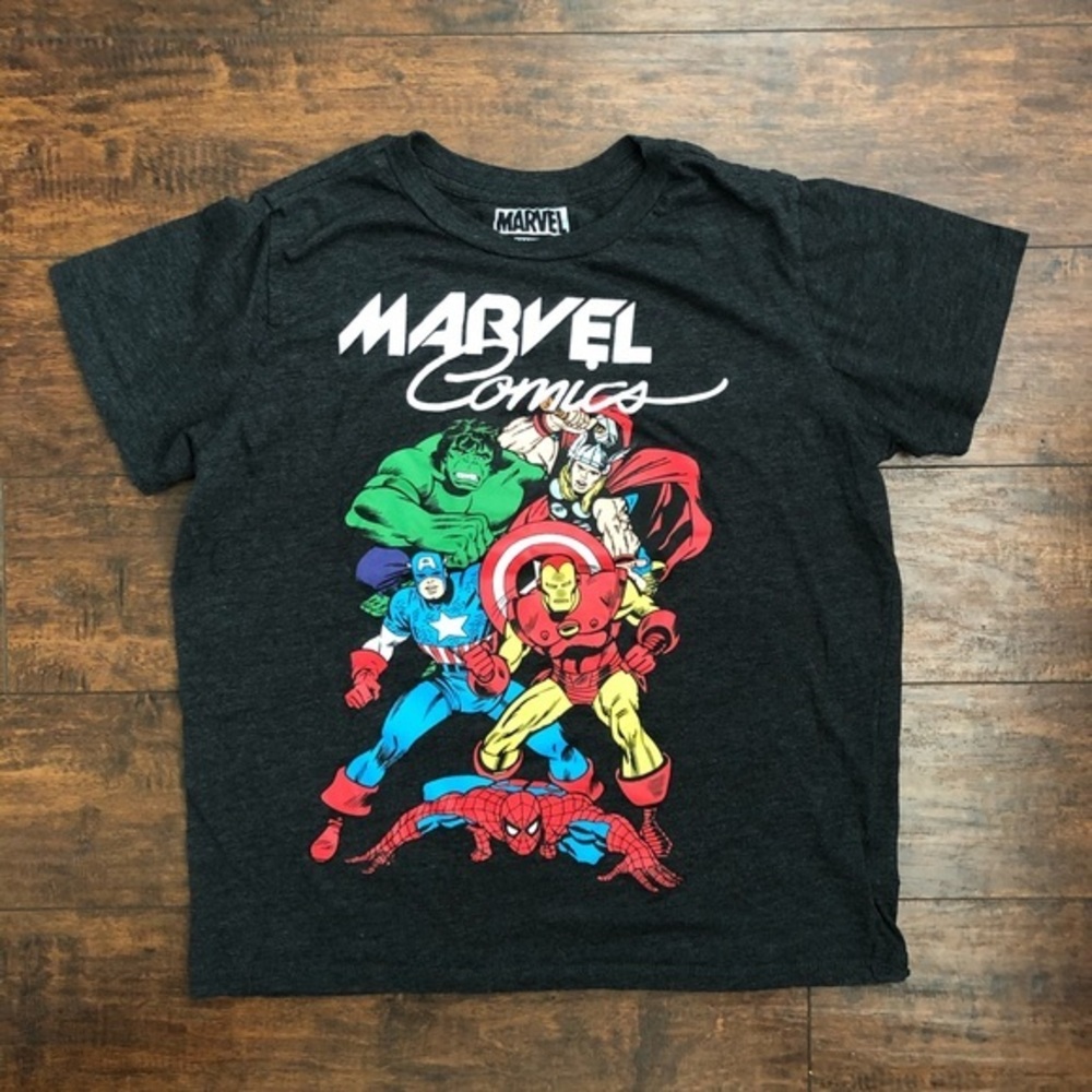 Marvel Comics Graphic T-Shirt Grey Big Boys XXL